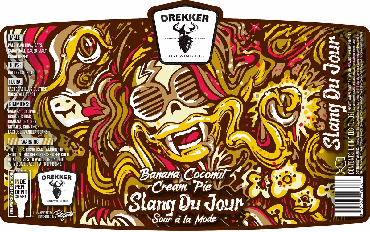 Banana Coconut Cream Pie Slang Du Jour Sour à la Mode label