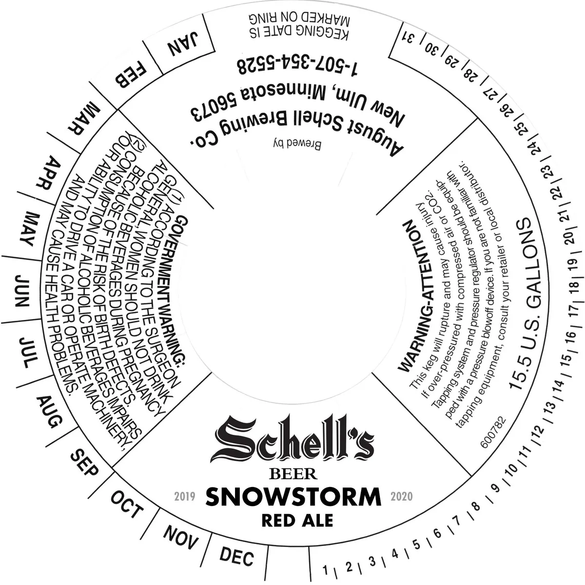 Snowstorm Red Ale label