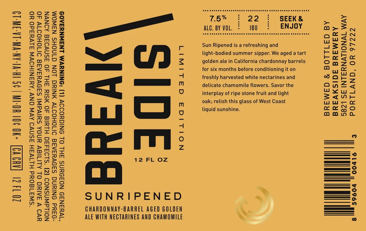 Sun Ripened label
