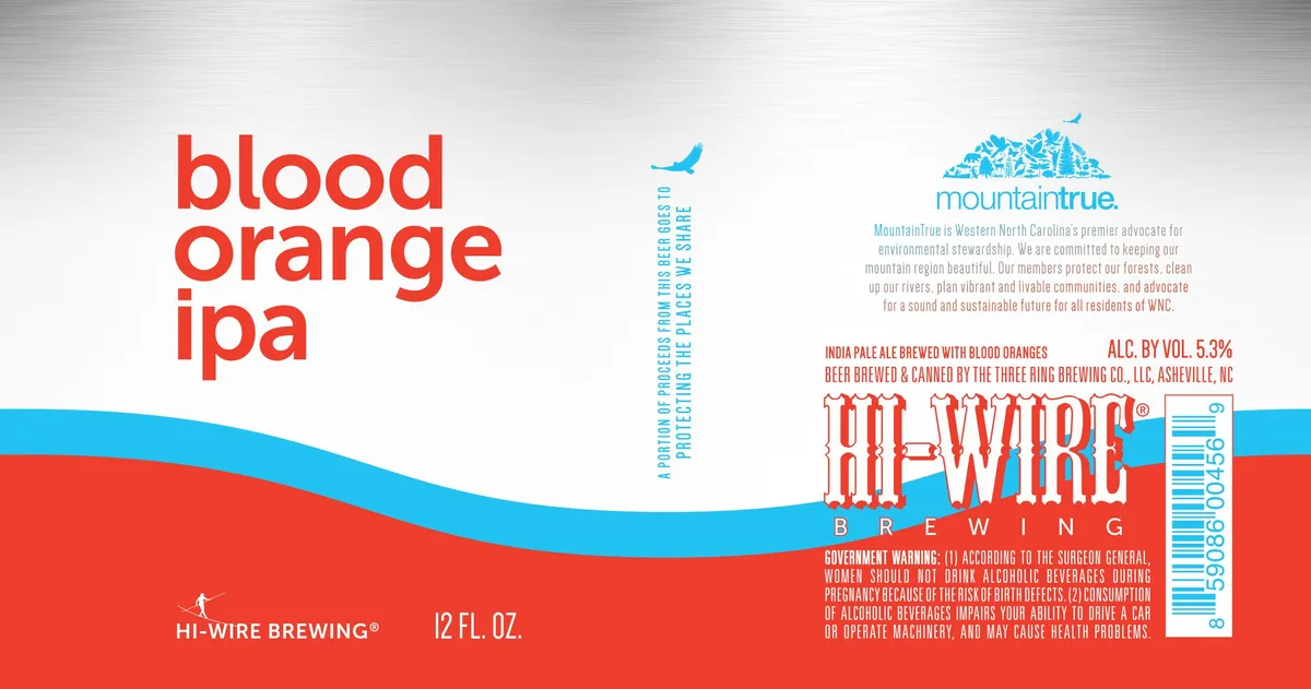 Blood Orange IPA label