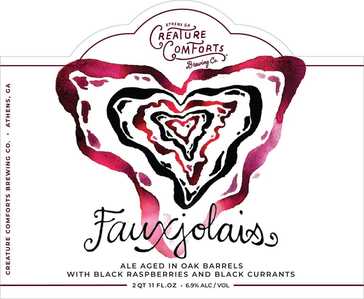 Fauxjolais label art — CREATURE COMFORTS BREWING COMPANY