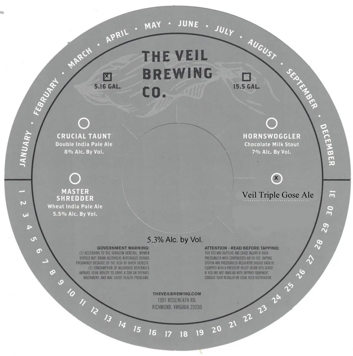 Veil Triple Gose Ale label