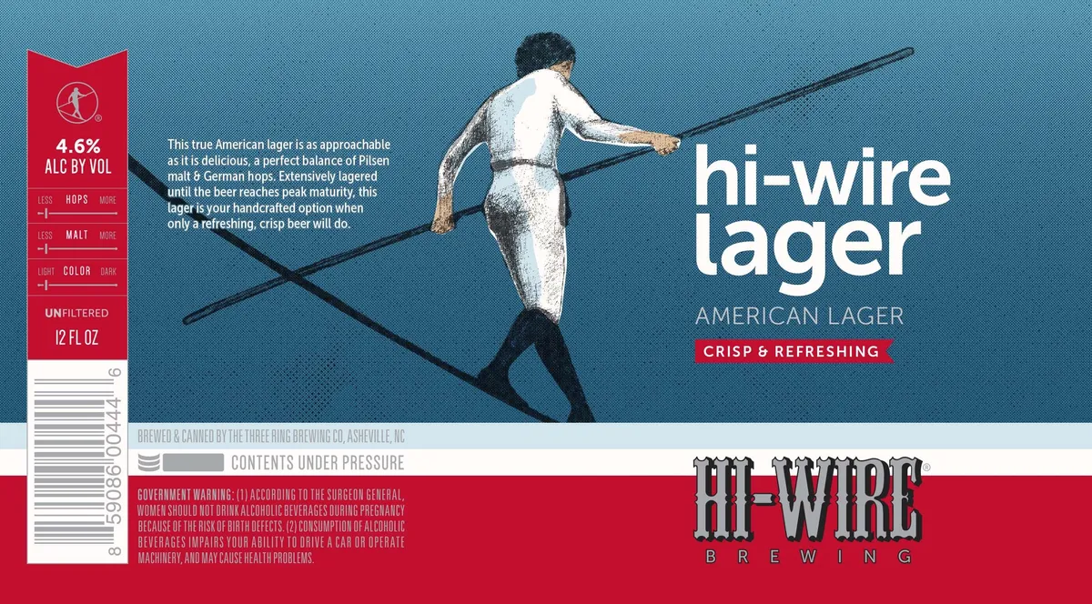 Hi-Wire Lager label
