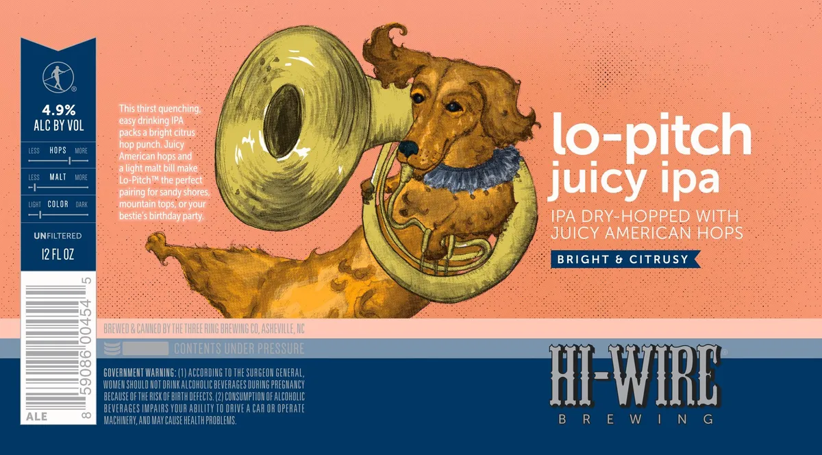 Lo-Pitch Juicy IPA label