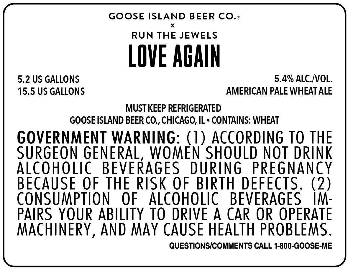 Love Again label
