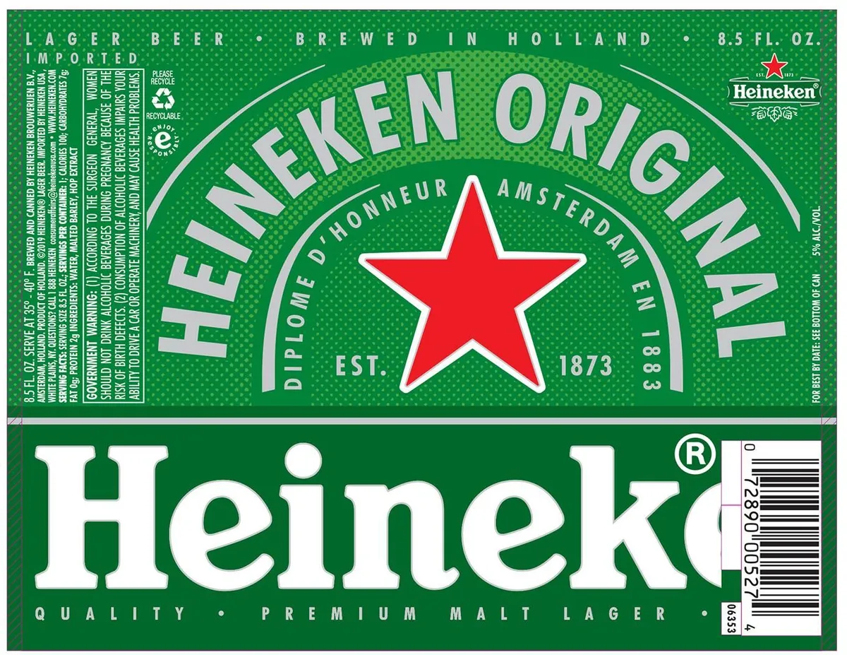 Heineken label