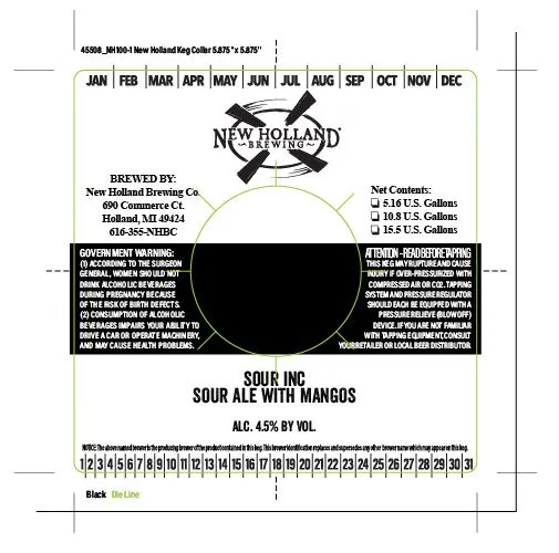 Sour Inc Sour Ale With Mangos label