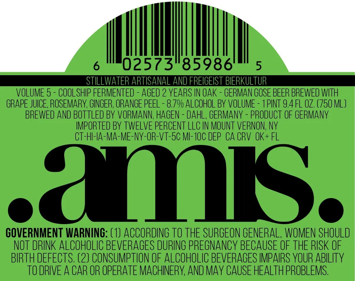 Amis Volume 5 label