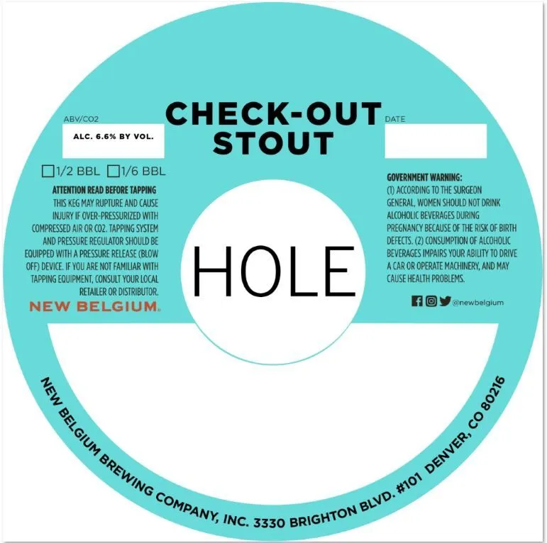 Check-Out Stout label