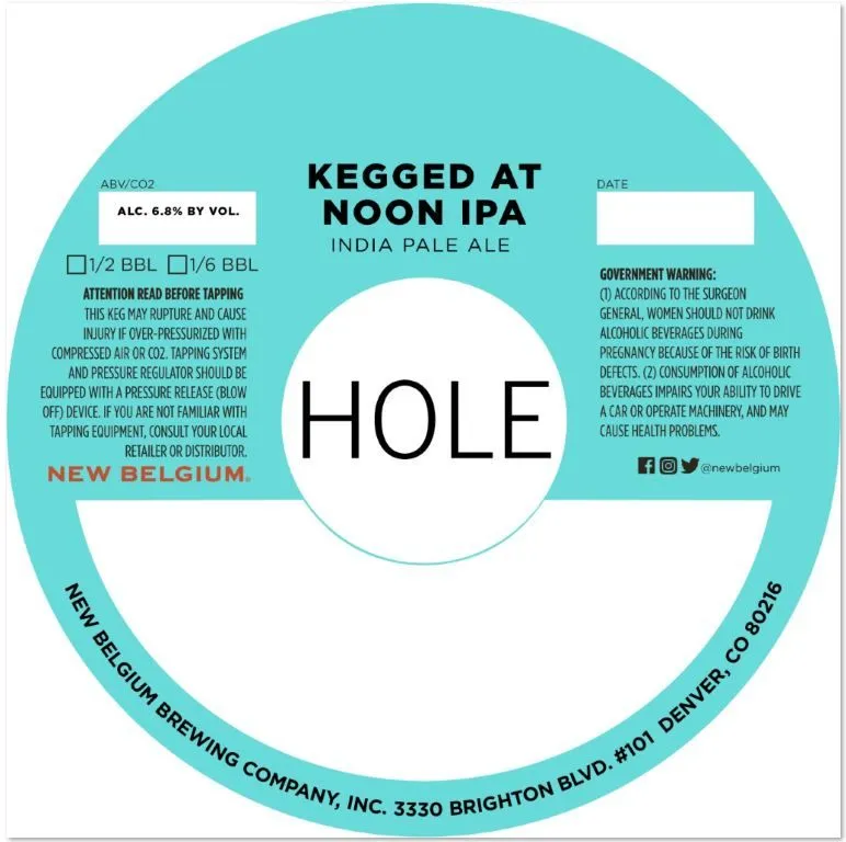 Kegged At Noon IPA label