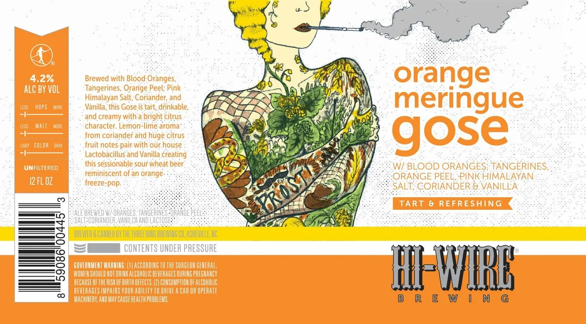 Orange Meringue Gose label