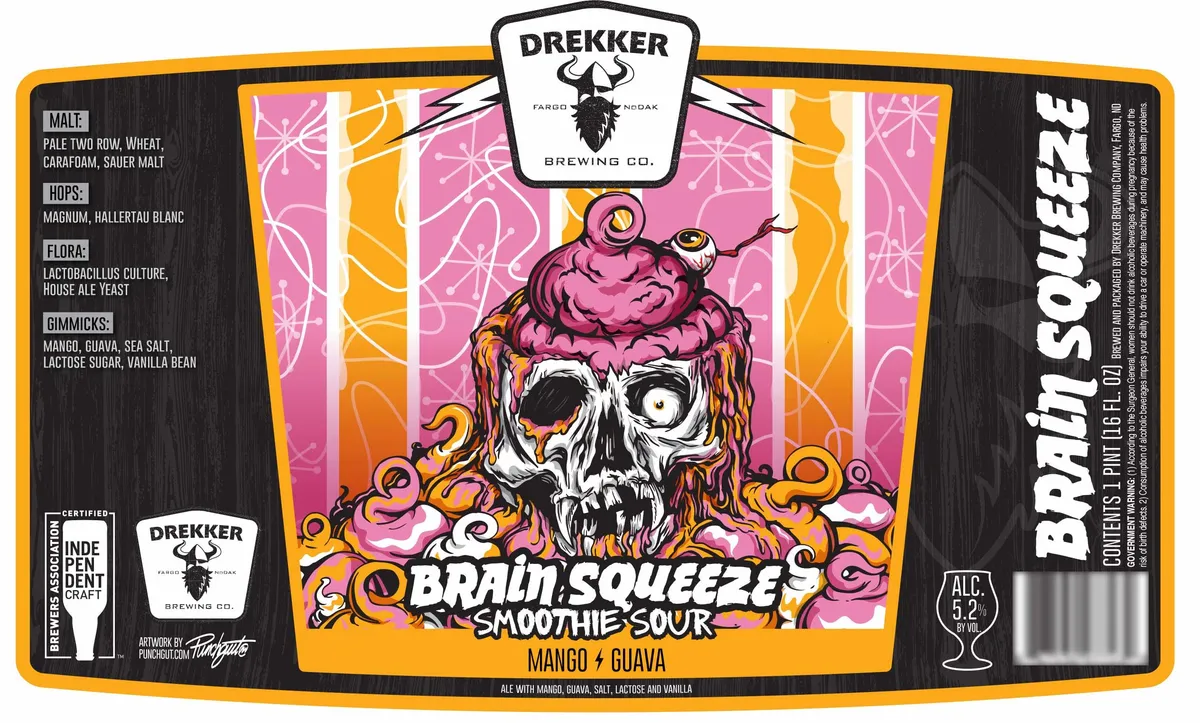 Brain Squeeze Smoothie Sour label