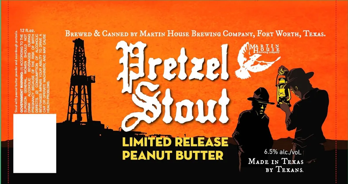 Pretzel Stout label