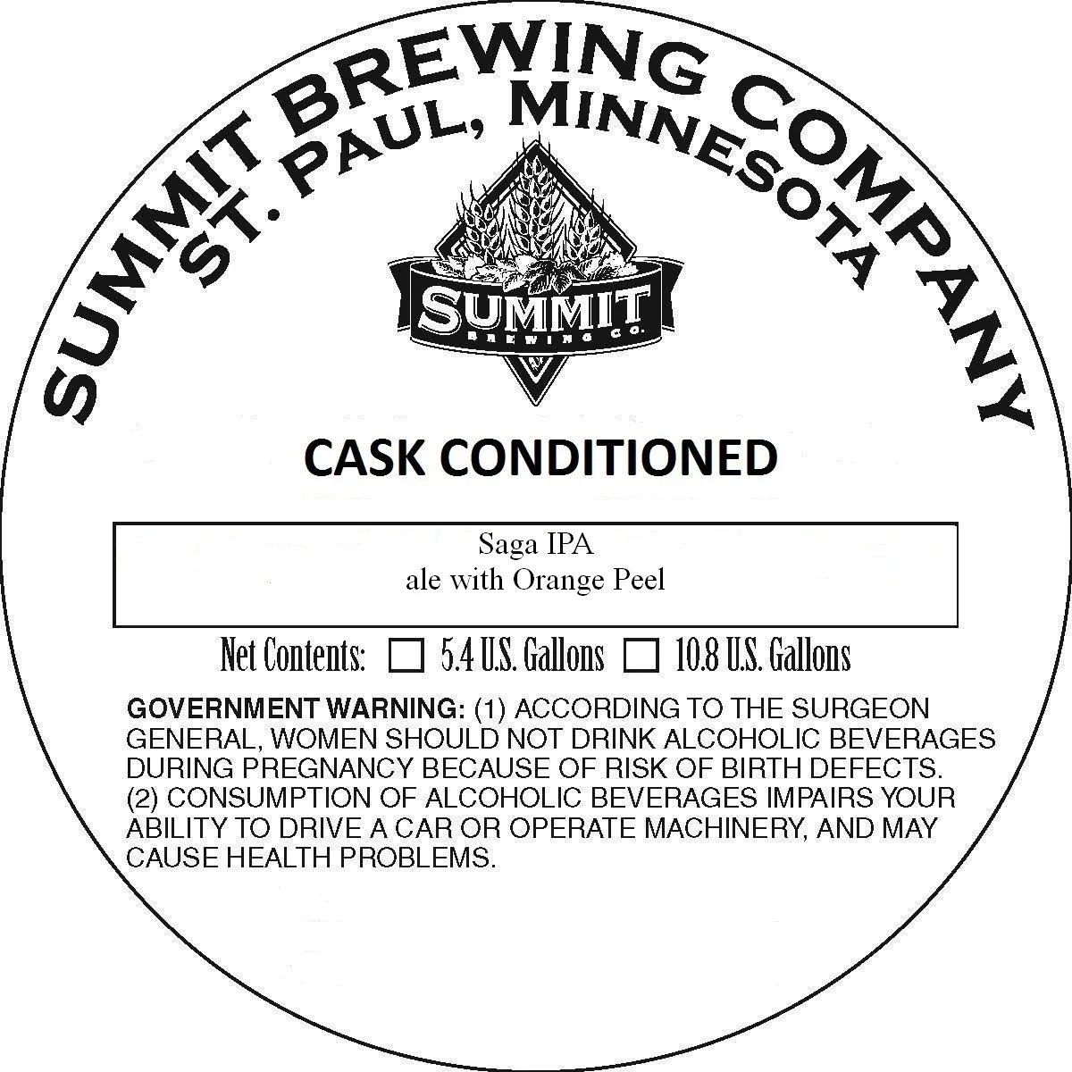 Saga IPA label