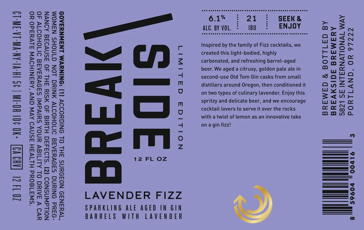 Lavender Fizz label