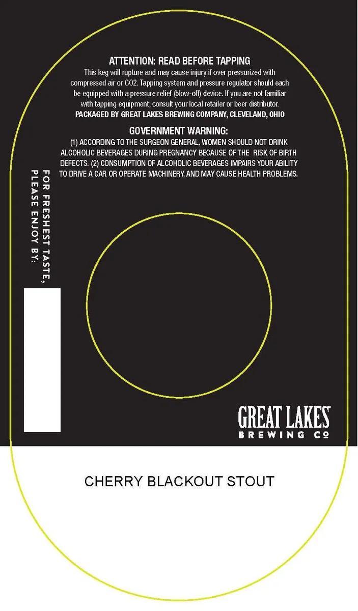 Cherry Blackout Stout label