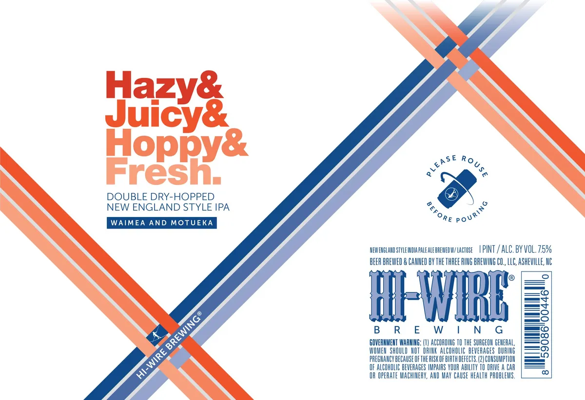 Hazy&Juicy&Hoppy&Fresh label