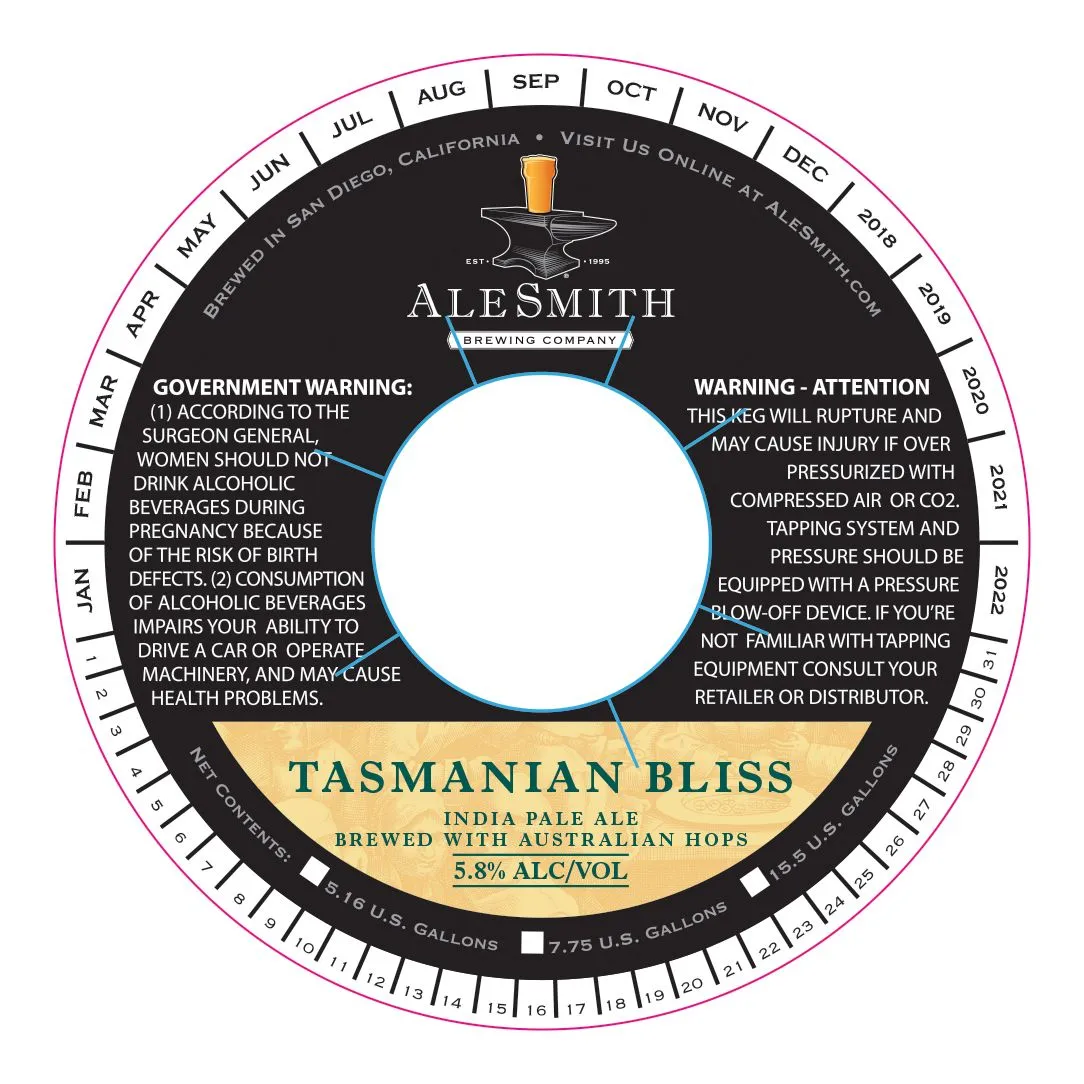 Tasmanian Bliss label
