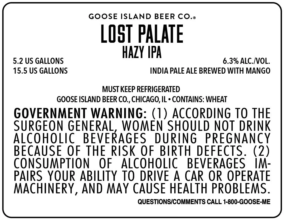Lost Palate label