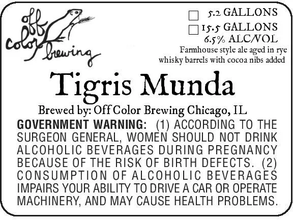Tigris Munda label