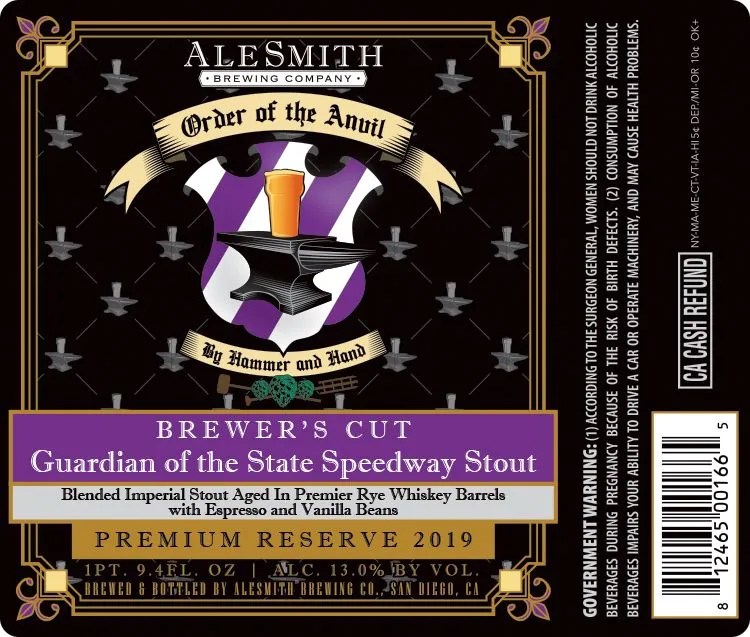 Guardian of the State Speedway Stout label