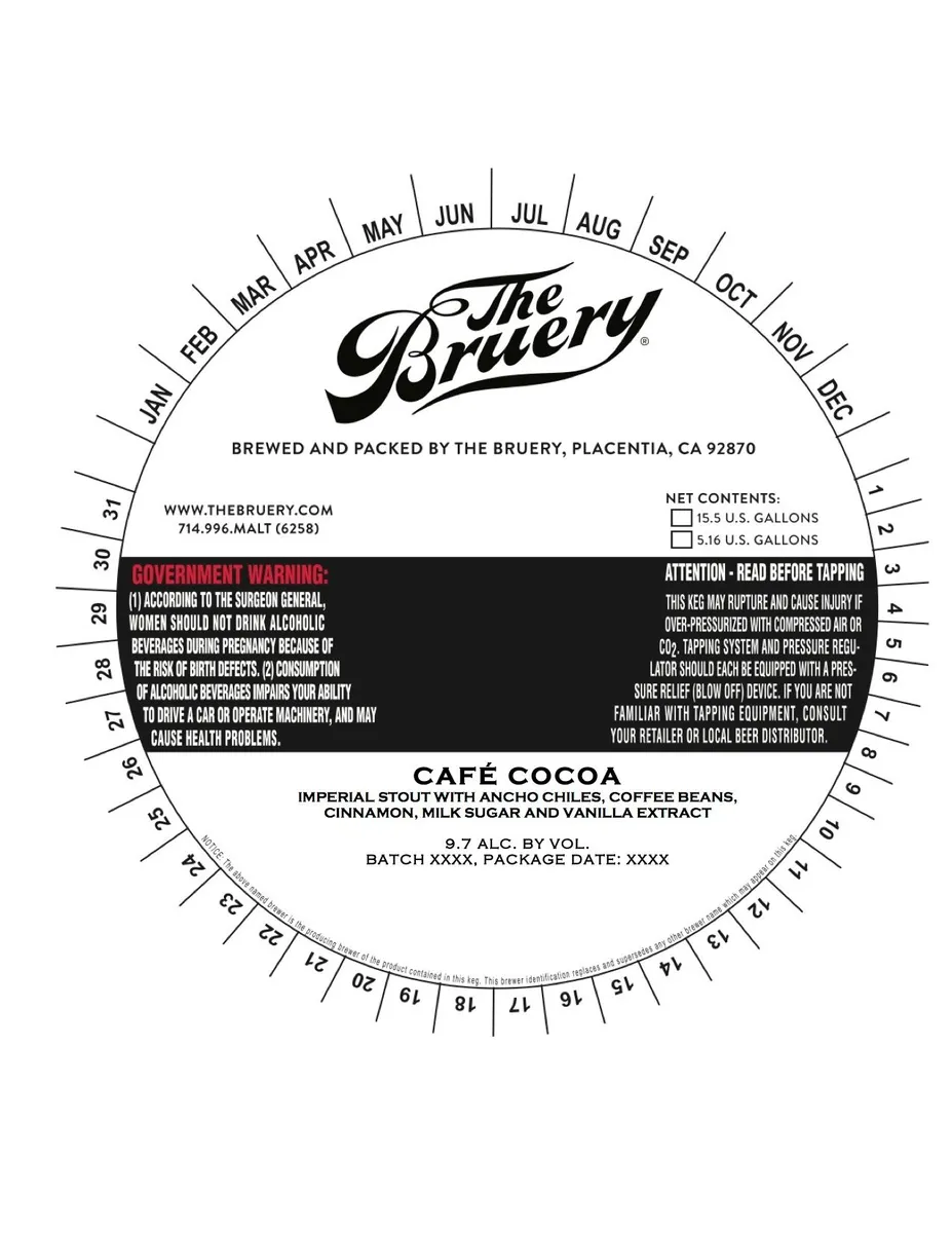 Café Cocoa label
