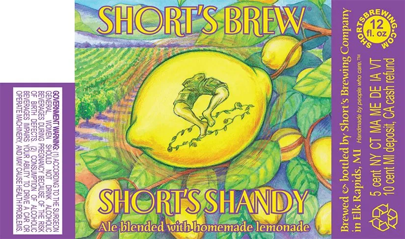 Short's Shandy label art — SHORT'S BREW