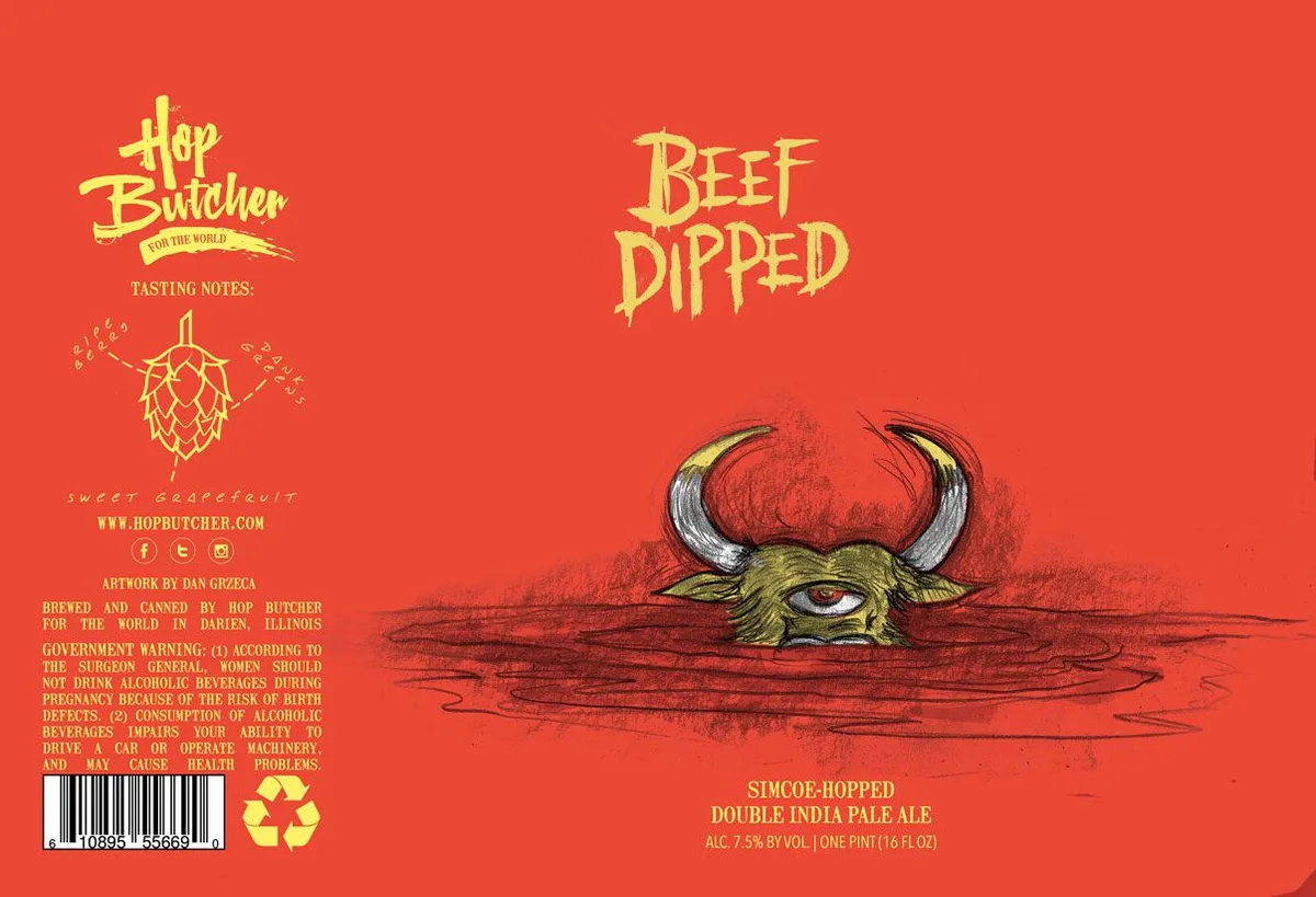 Beef Dipped label