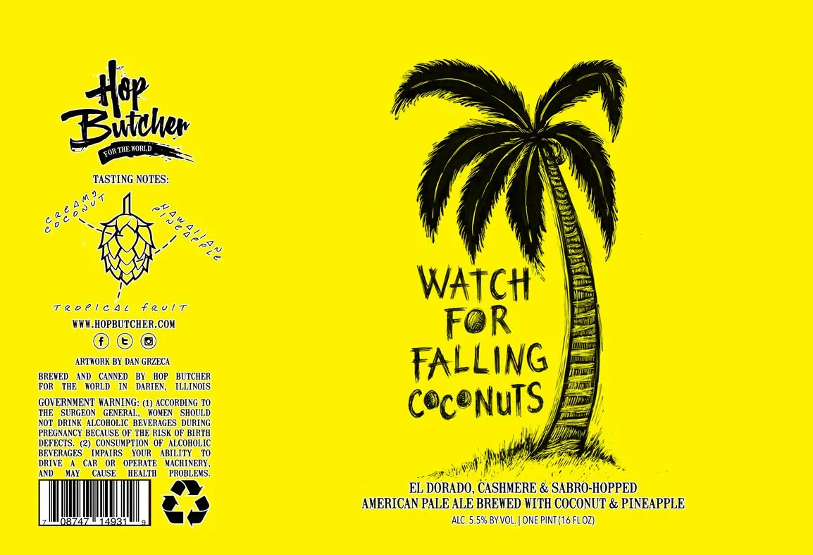 Watch For Falling Coconuts label