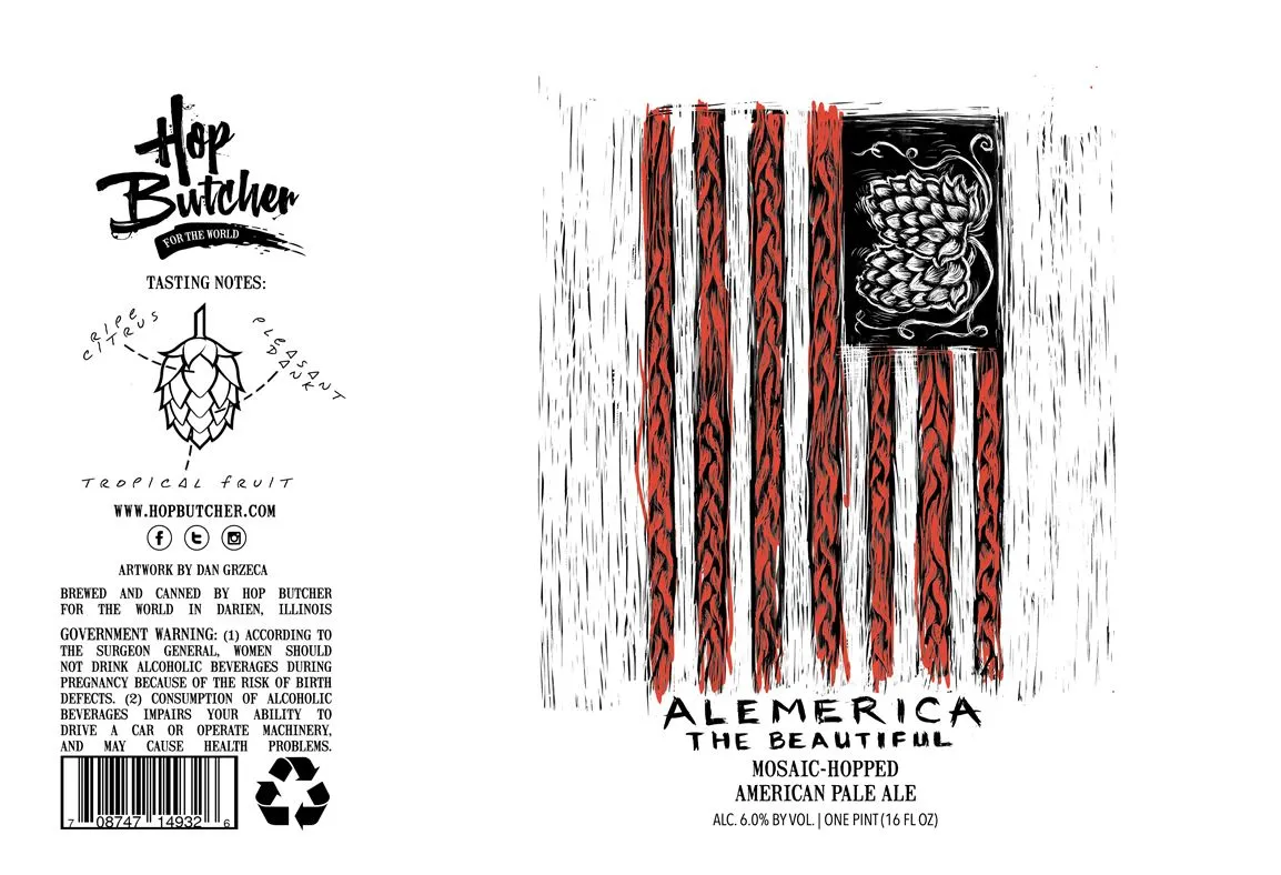 Alemerica The Beautiful label