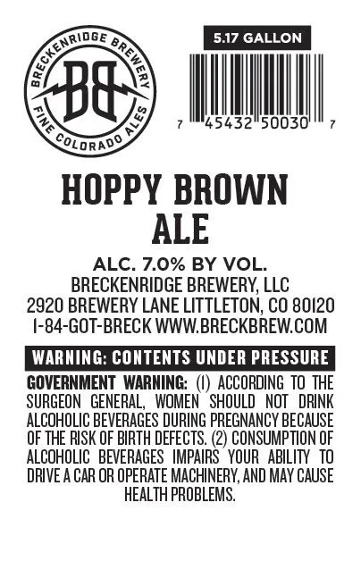 Hoppy Brown Ale label