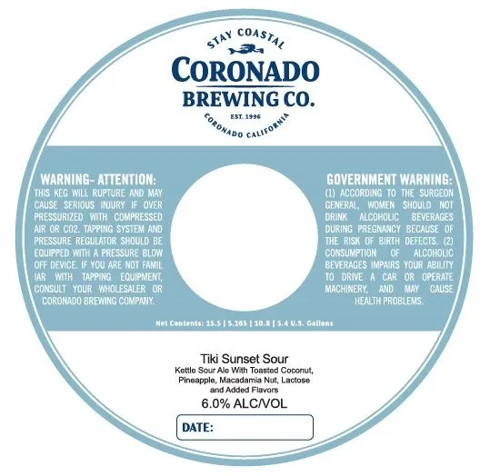Tiki Sunset Sour label