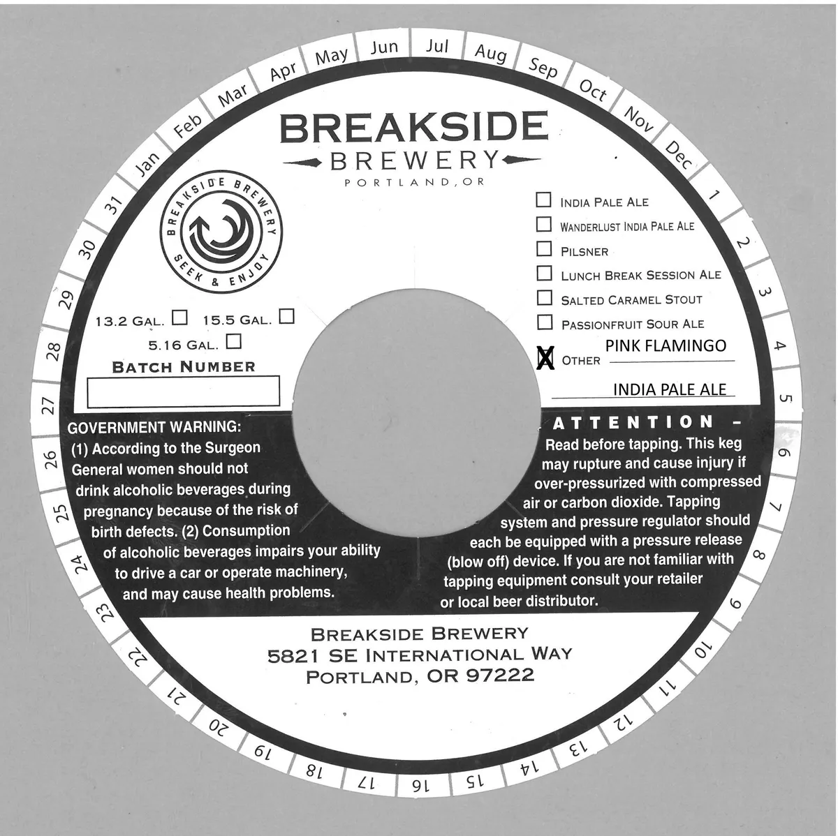 Pink Flamingo label