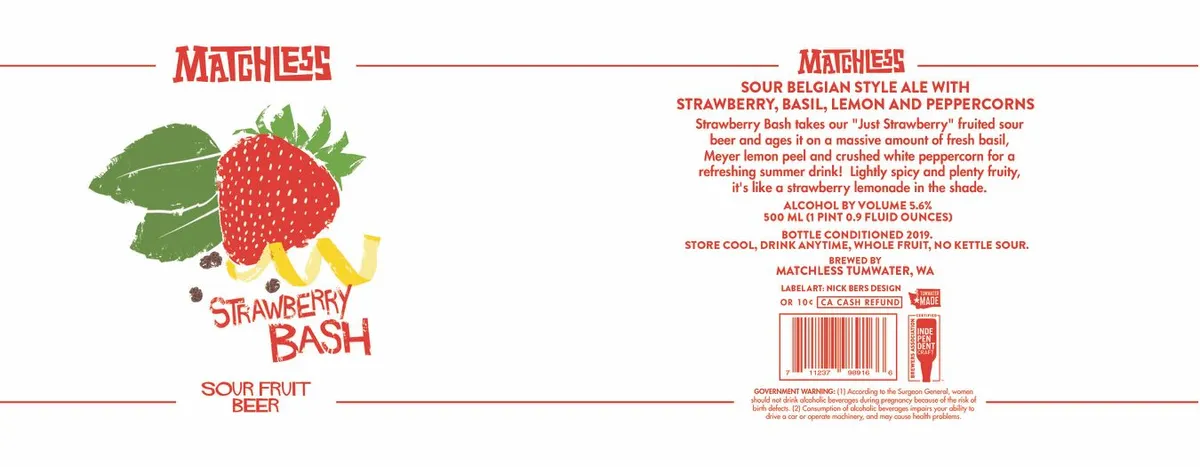 Strawberry Bash label