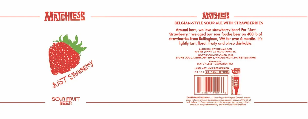Just Strawberry label