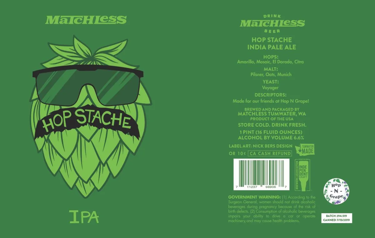 Hop Stache label