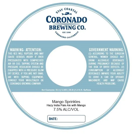 Mango Sprinkles label