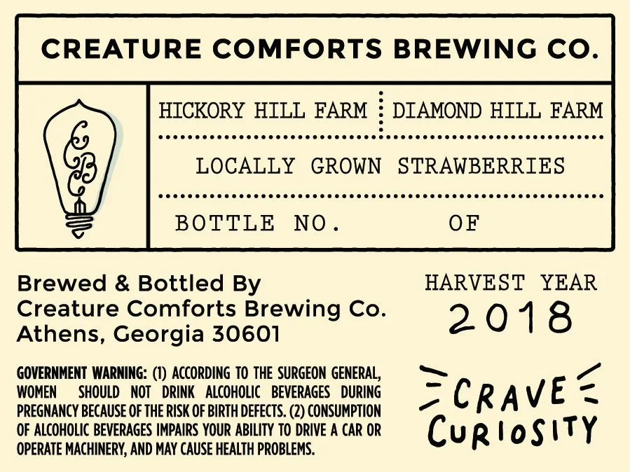 The Curious No. 15 label art — CREATURE COMFORTS BREWING COMPANY