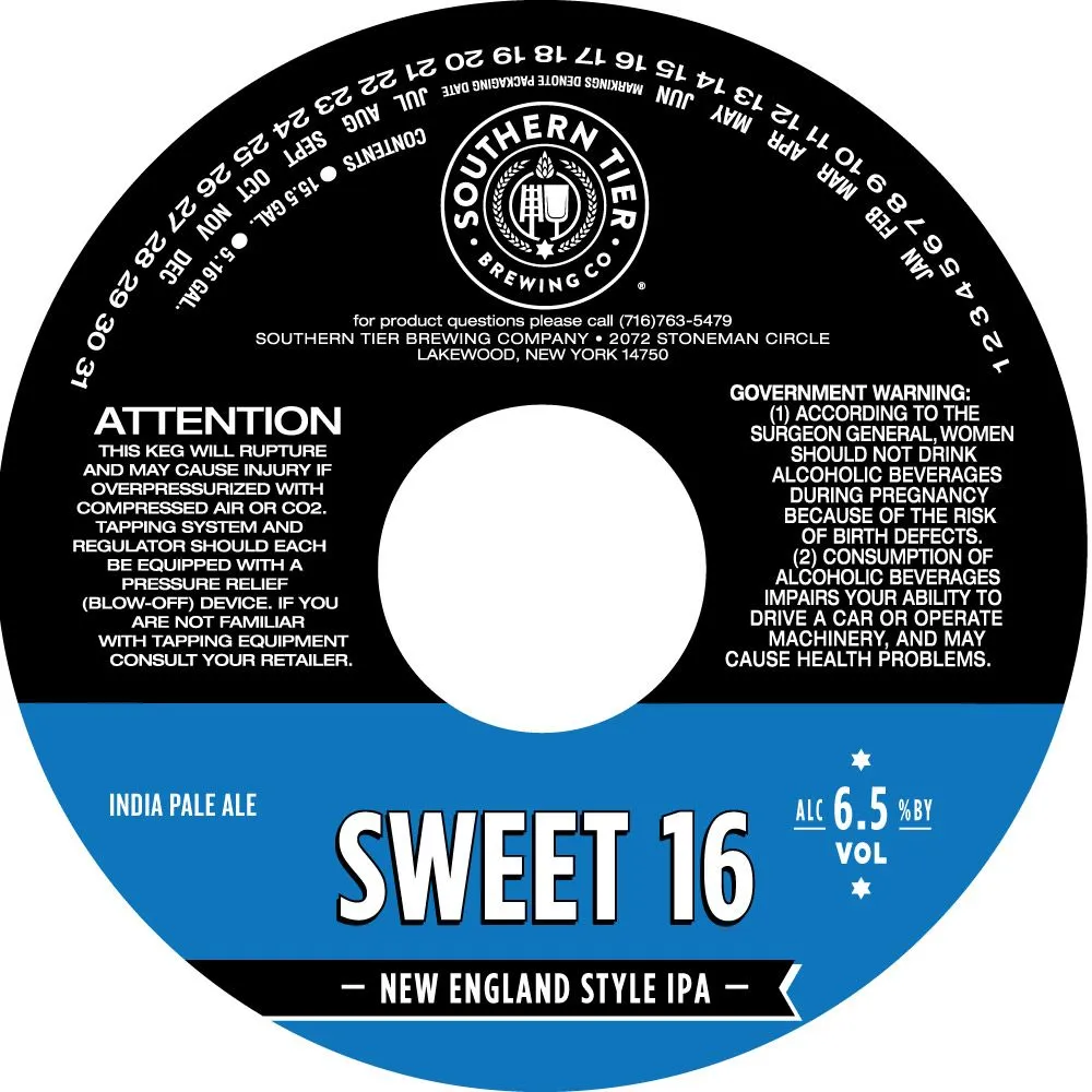 Sweet 16 label