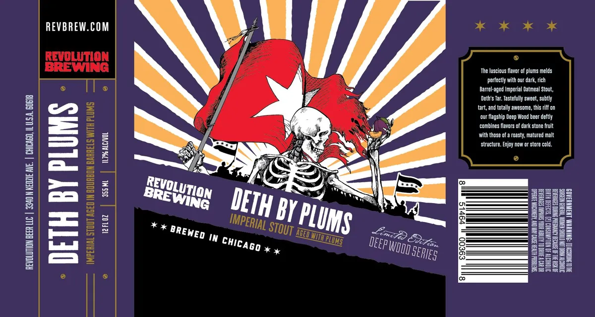 Deth By Plums label