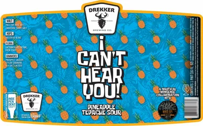 I Can't Hear You Pineapple Tepache Sour label