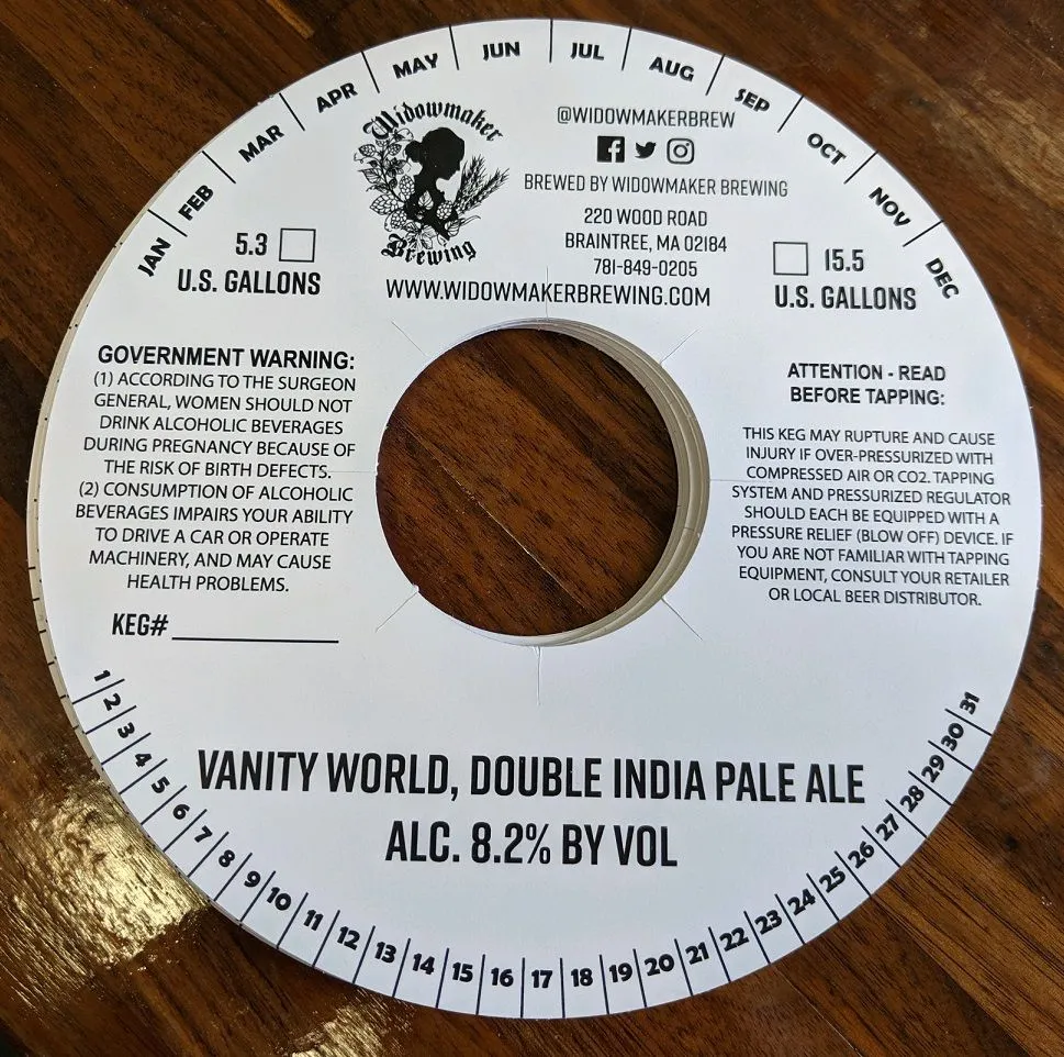 Vanity World, Double India Pale Ale label art — VANITY WORLD, DOUBLE INDIA PALE ALE