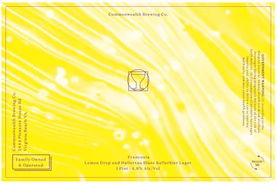 Franconia Lemon Drop and Hallertau Blanc Kellerbier Lager label