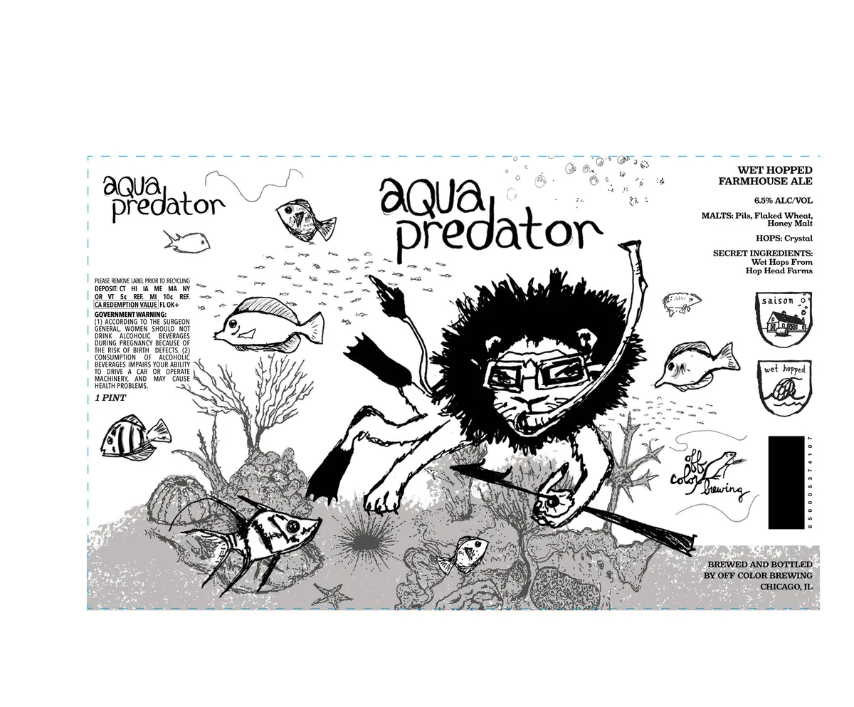 Aqua Predator label