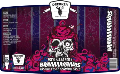 Oops! All Berries Braaaaaaaains Double Fruit Smoothie Sour label