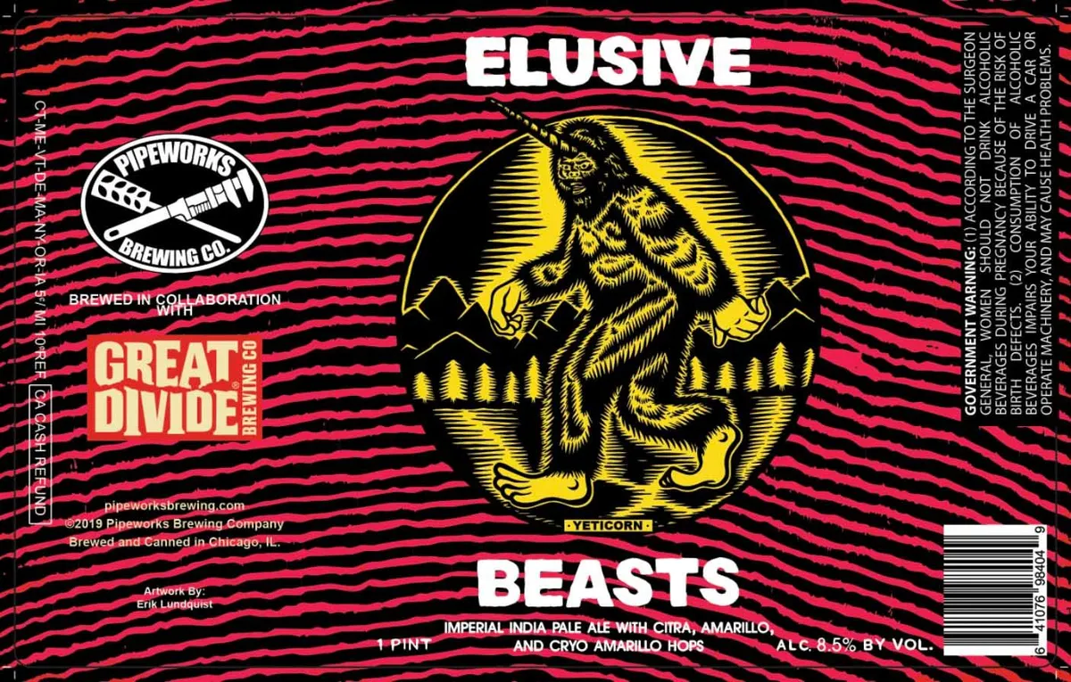 Elusive Beasts — full label as filed with TTB