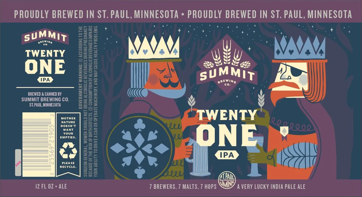 Twenty One — full label as filed with TTB