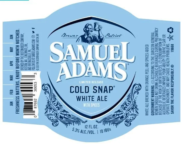 Cold Snap — full label as filed with TTB
