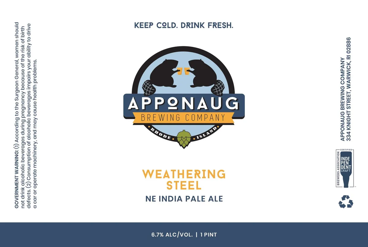 Weathering Steel Ne India Pale Ale — full label as filed with TTB