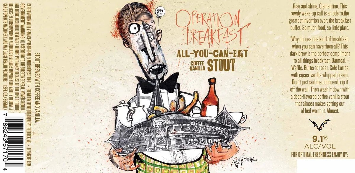 Operation Breakfast All-You-Can-Eat Coffee Vanilla Stout — full label as filed with TTB